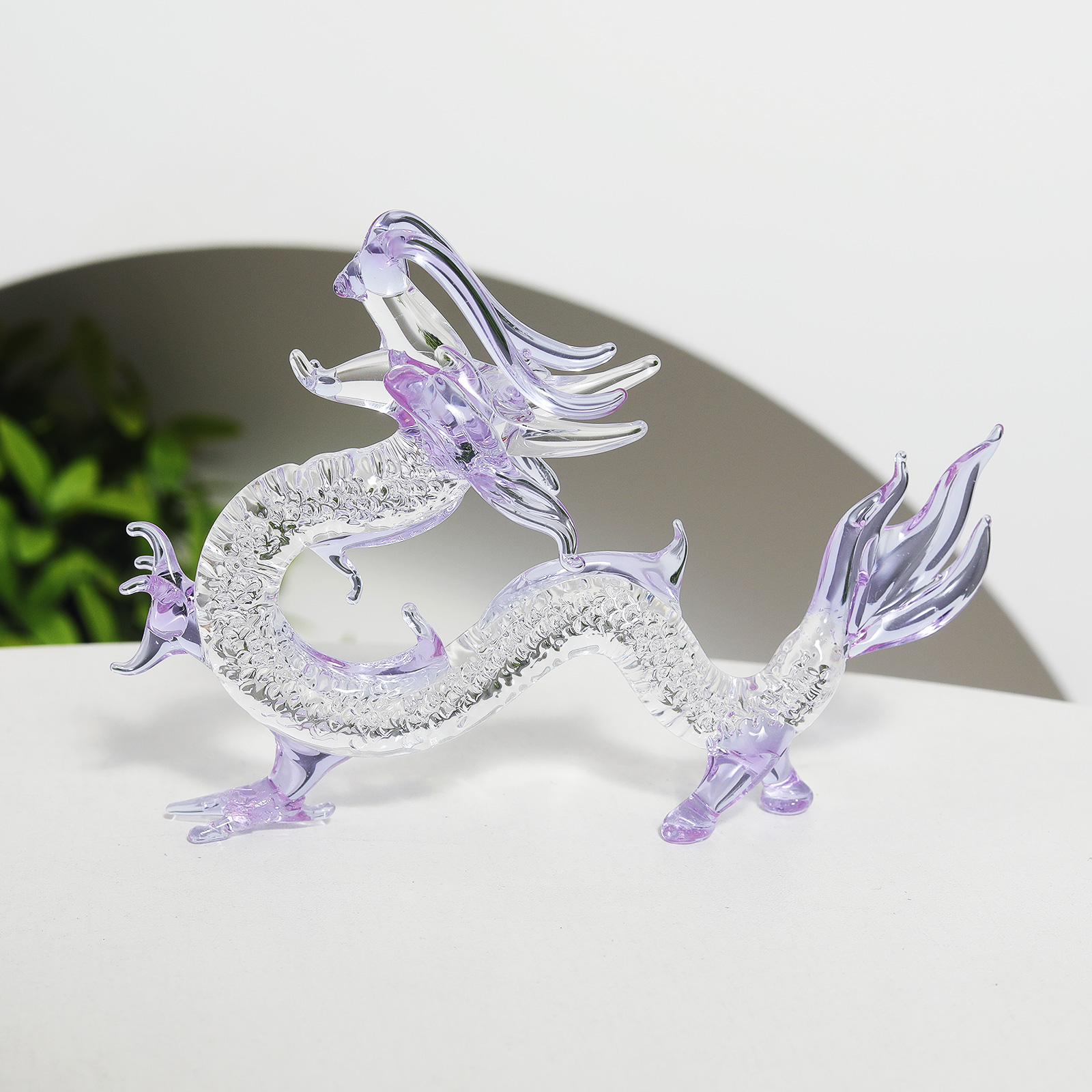 Purple Crystal Dragon Figurine - Book Weight Glass avaliação e preço