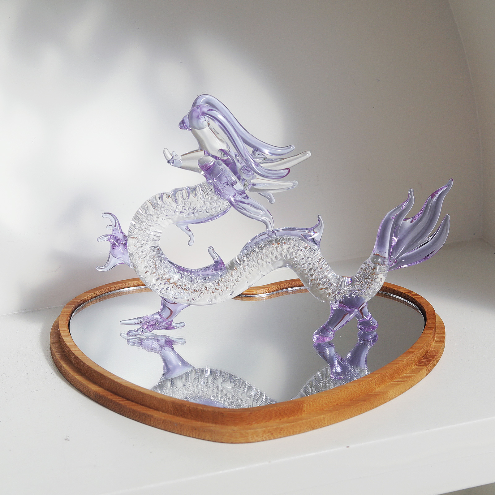 Purple Crystal Dragon Figurine - Book Weight Glass avaliação e preço