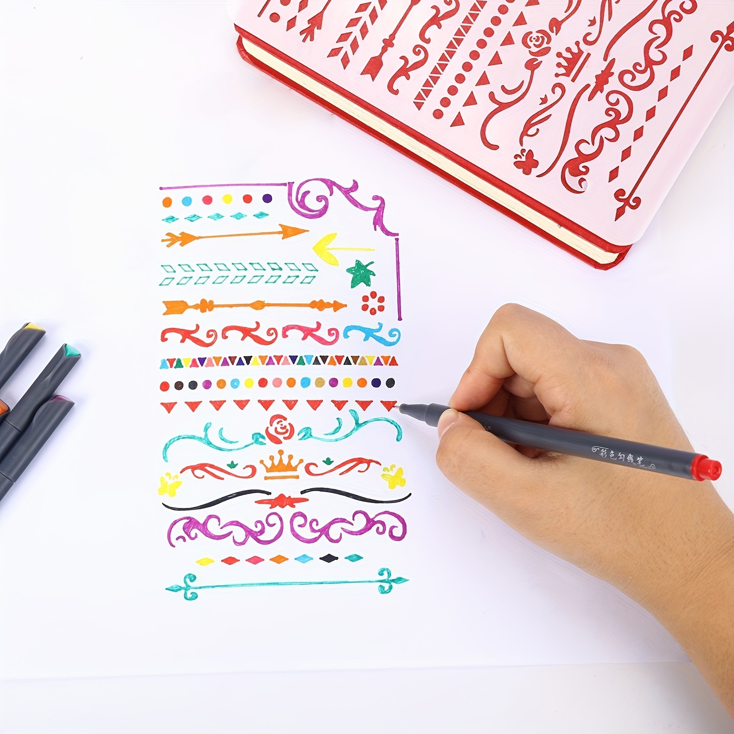 12-100pcs Colorful Line Drawin - Correction Pen Fine avaliação e preço