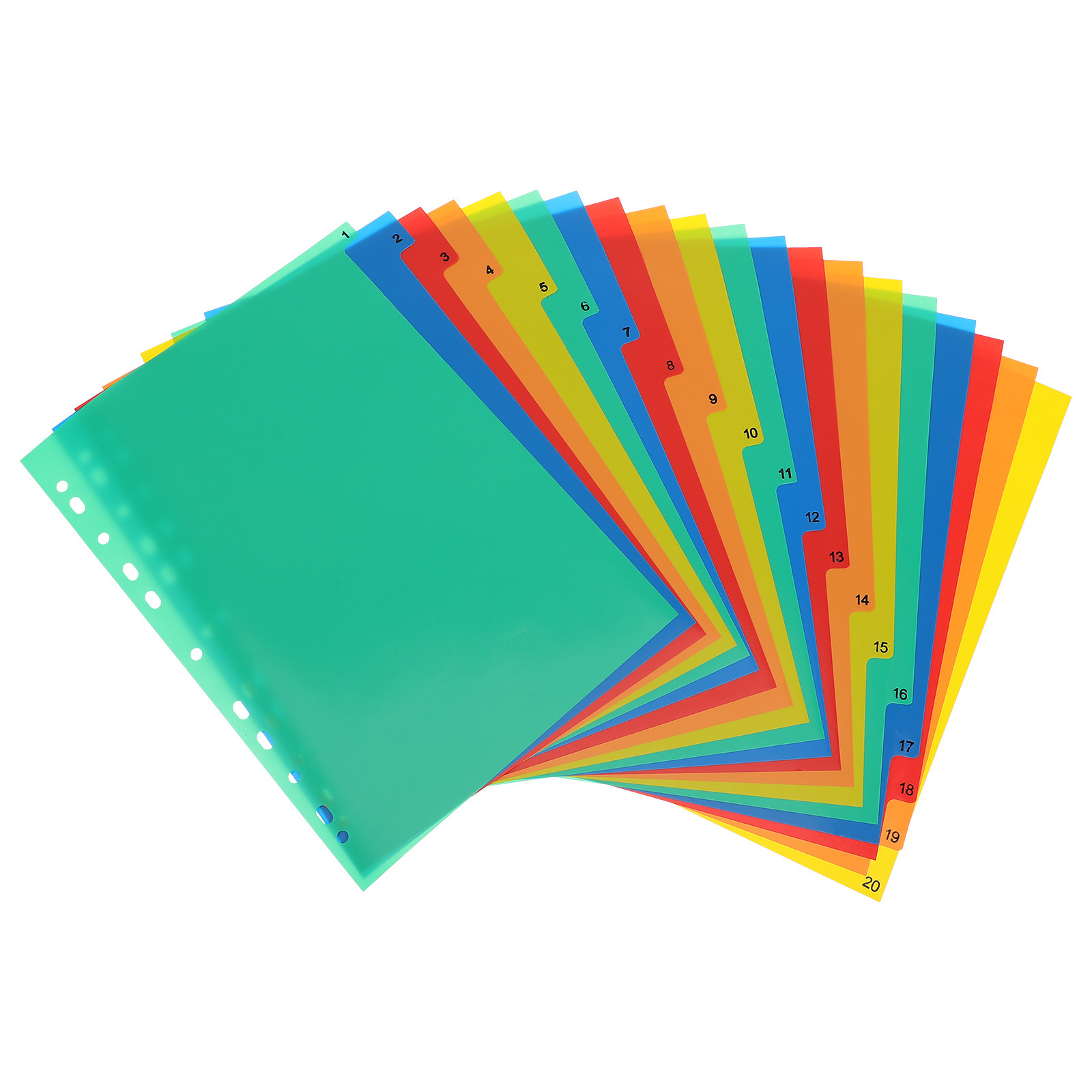 20 Pages A4 Multi Color Plasti - Tab Divider A4 avaliação e preço