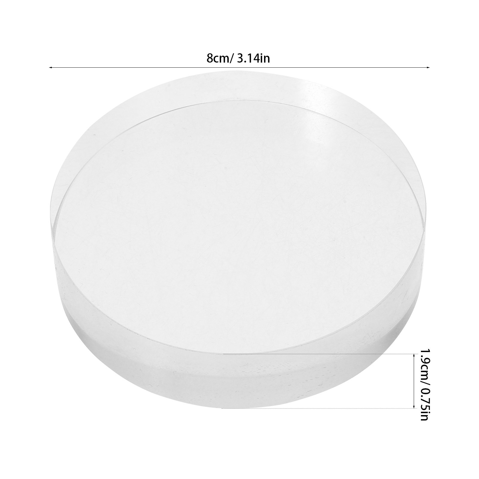 2Pcs Transparent Crystal Round - Book Weight Glass avaliação e preço