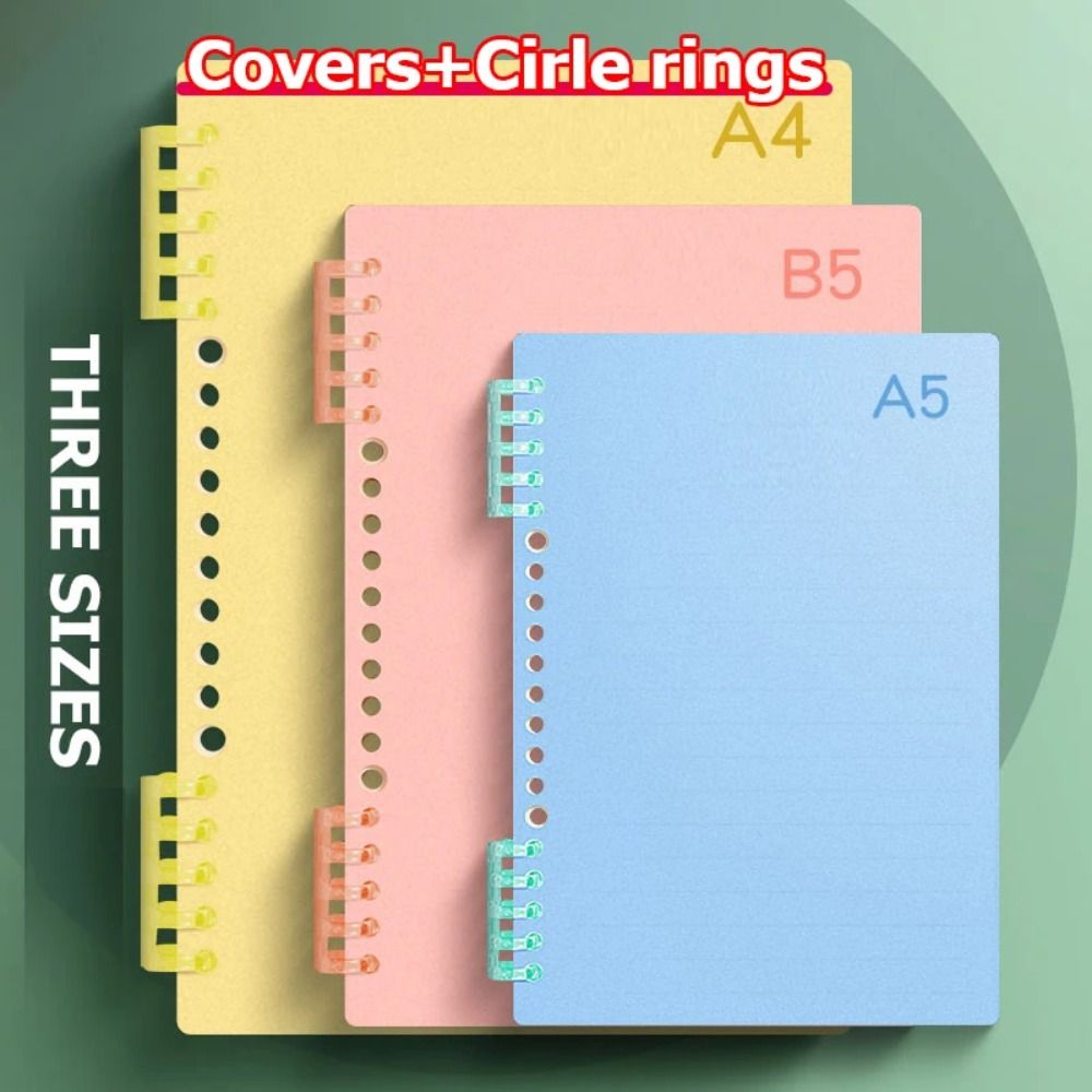 4Pcs PP Loose-leaf Book Cover  - Binder A4 Lever avaliação e preço