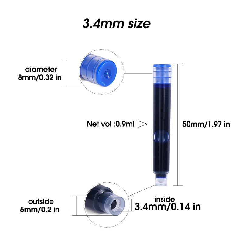 50pcs Fountain Pen Ink Cartrid - Fountain Pen Bottled Ink avaliação e preço