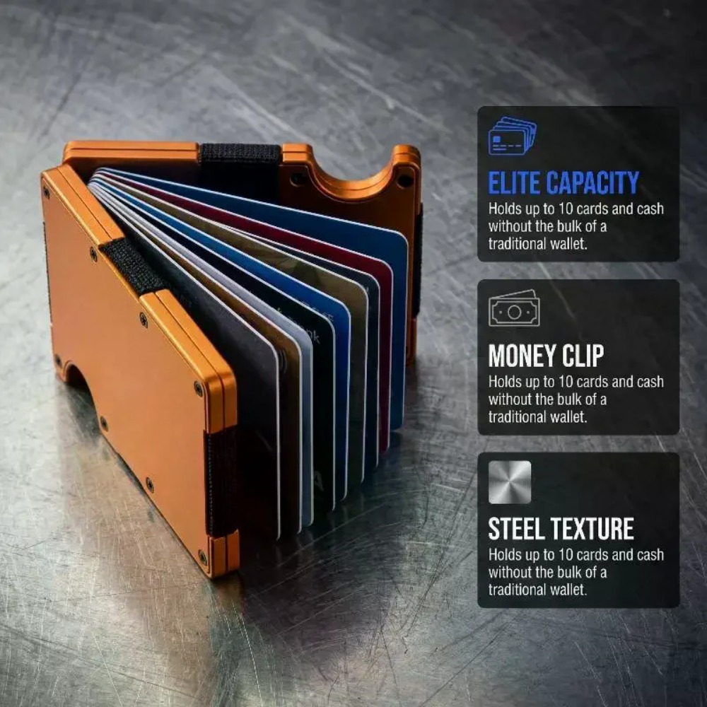 Aluminum Alloy Rfid Blocking C - Index Card Holder avaliação e preço