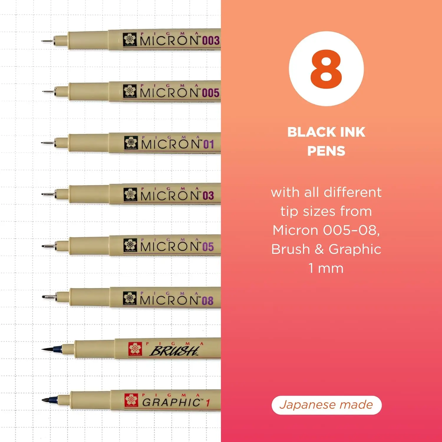 Fineliner Drawing Pens Set, 8  - Archive Box Set avaliação e preço