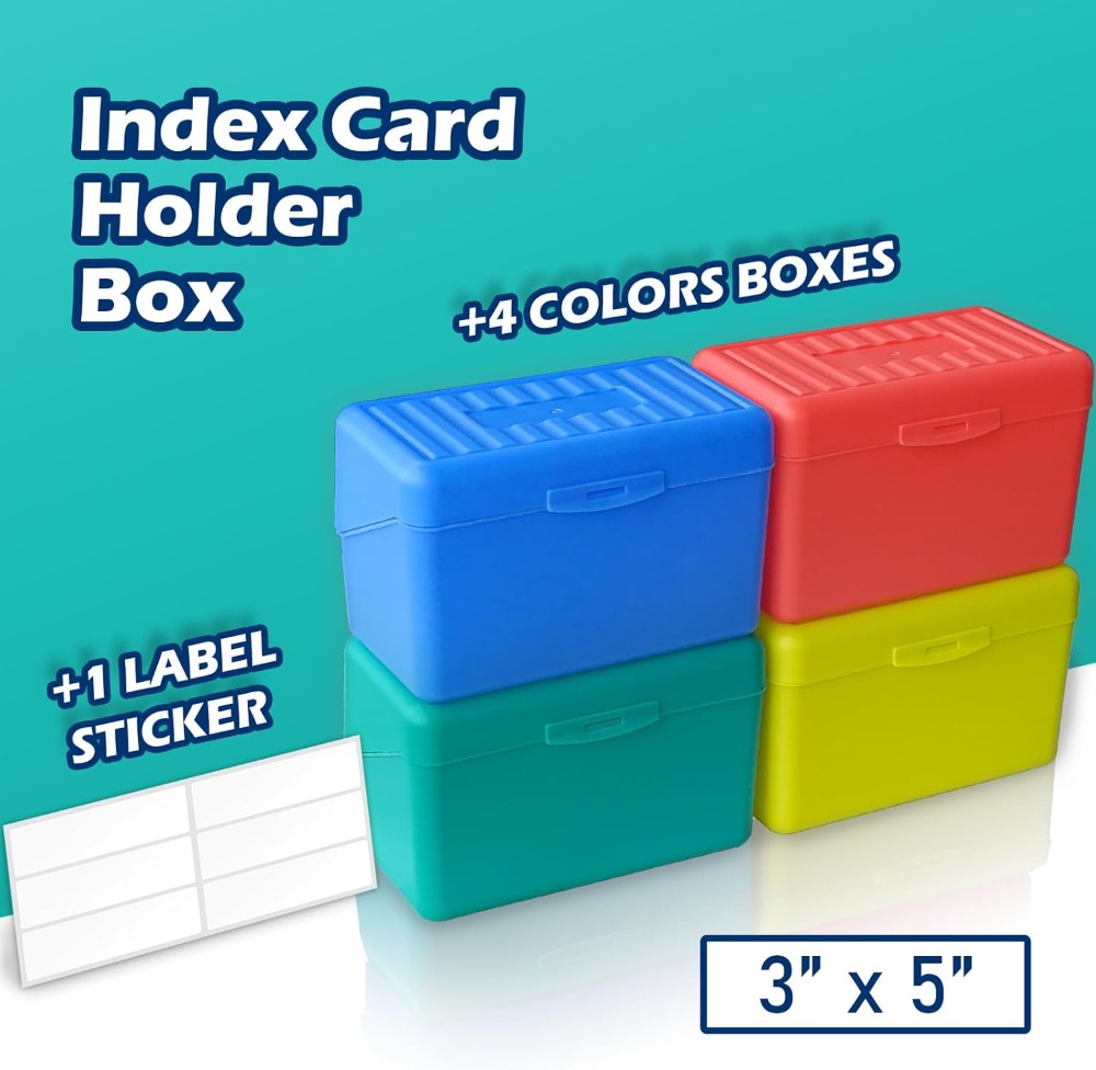 Olivo Index Card Holder Box 3x - Card Index Box avaliação e preço