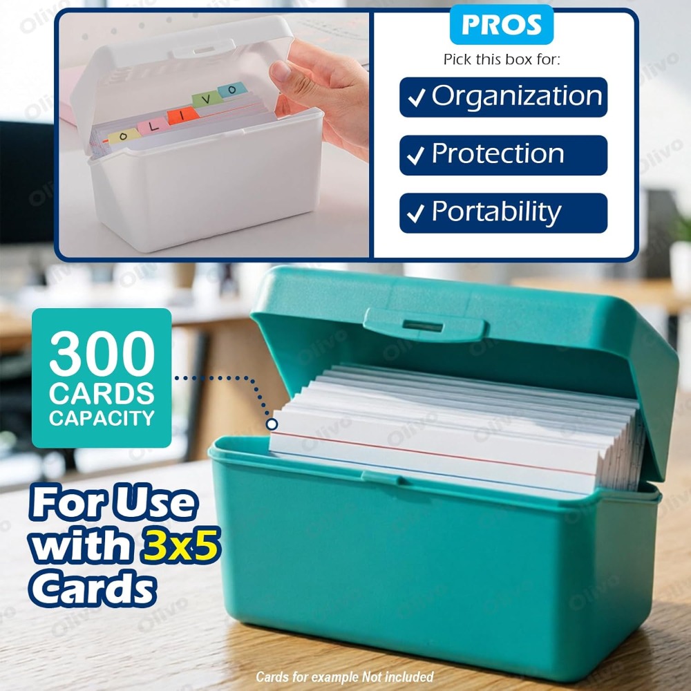 Olivo Index Card Holder Box 3x - Card Index Box avaliação e preço