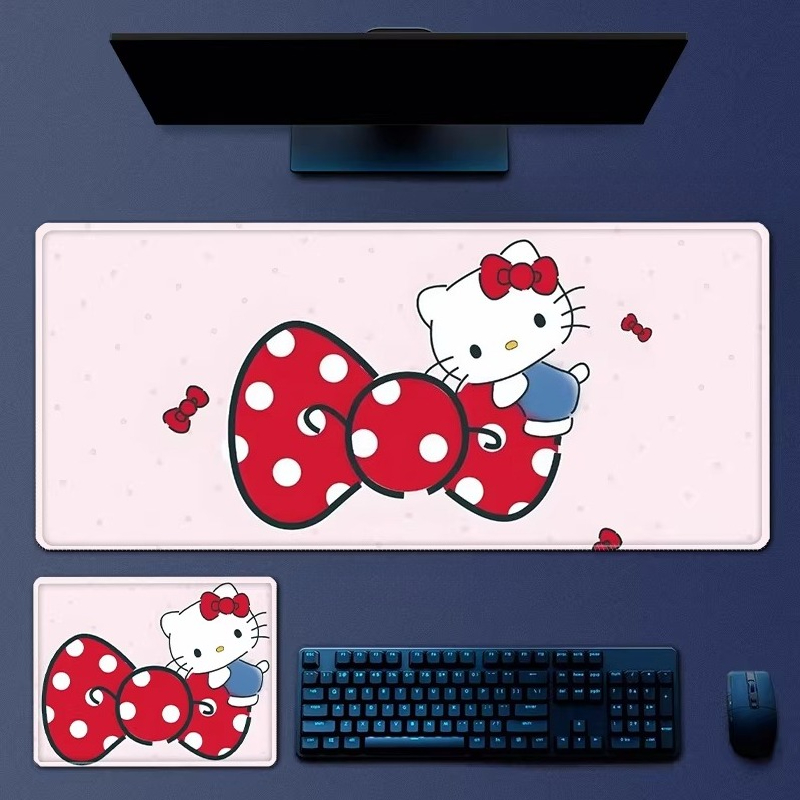 Cute Hello Kitty Leather Non-s - Leather Desk Pad avaliação e preço