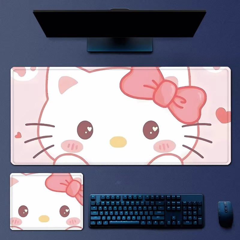 Cute Hello Kitty Leather Non-s - Leather Desk Pad avaliação e preço