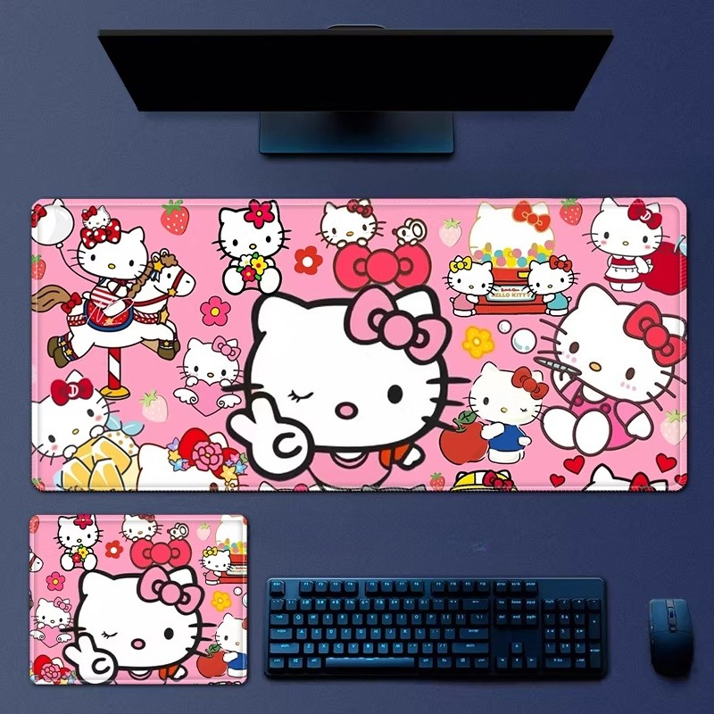 Cute Hello Kitty Leather Non-s - Leather Desk Pad avaliação e preço