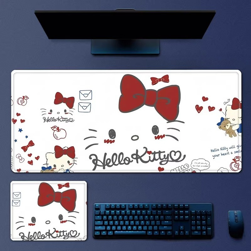 Cute Hello Kitty Leather Non-s - Leather Desk Pad avaliação e preço
