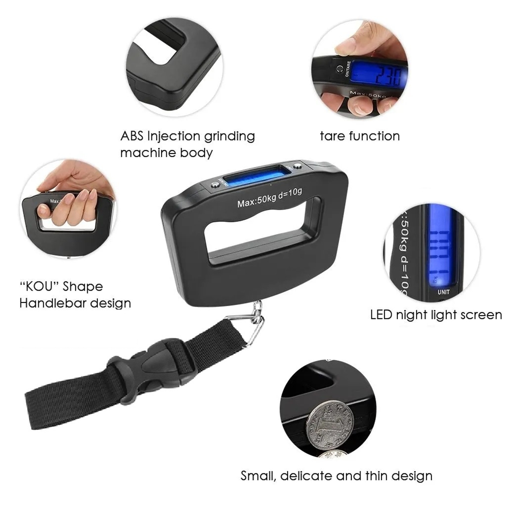 Portable LCD Digital Hanging S - Tape Dispenser Weighted avaliação e preço