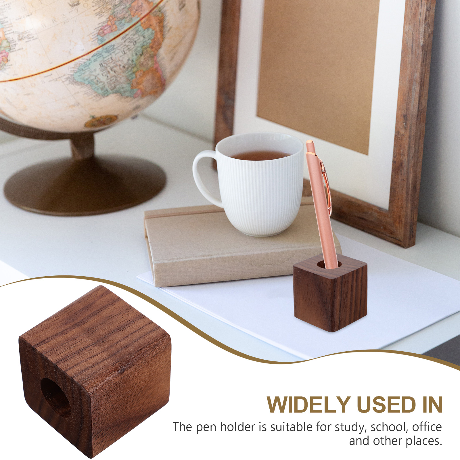 Walnut Pen Stand Single Holder - Pen Rest Single avaliação e preço