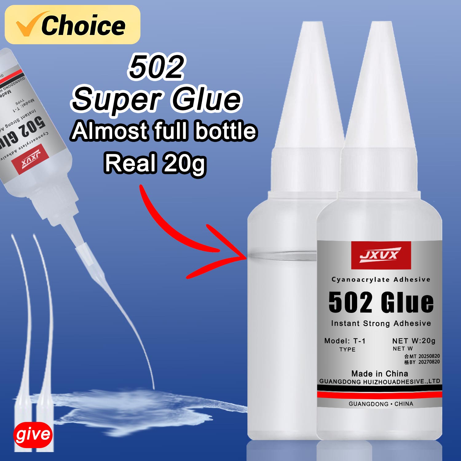 Net Weight 20g 502 Super Glue  - Book Weight Glass avaliação e preço
