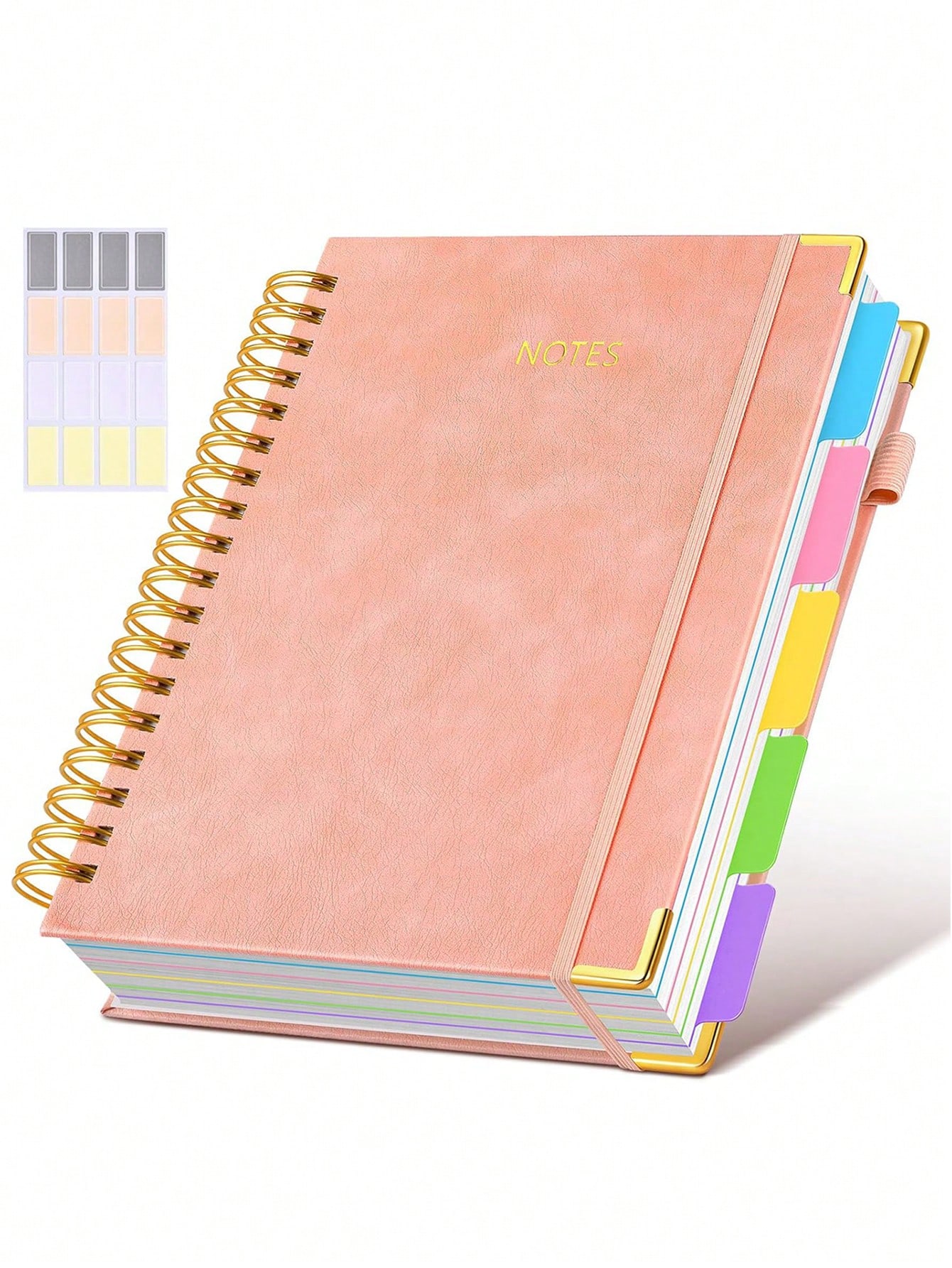 1PC Hardcover Spiral Notebook  - Tab Divider A4 avaliação e preço