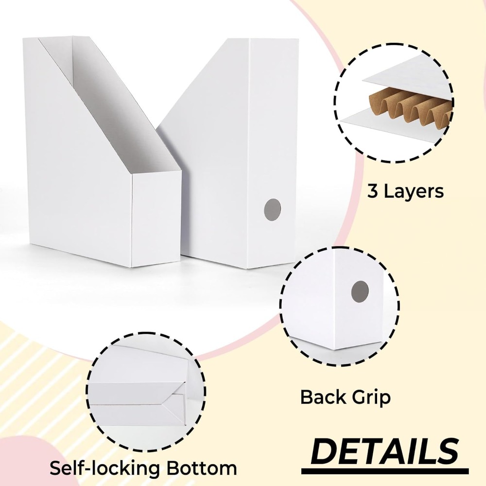 12 Pack Magazine File Holder,  - Magazine Holder Rack avaliação e preço