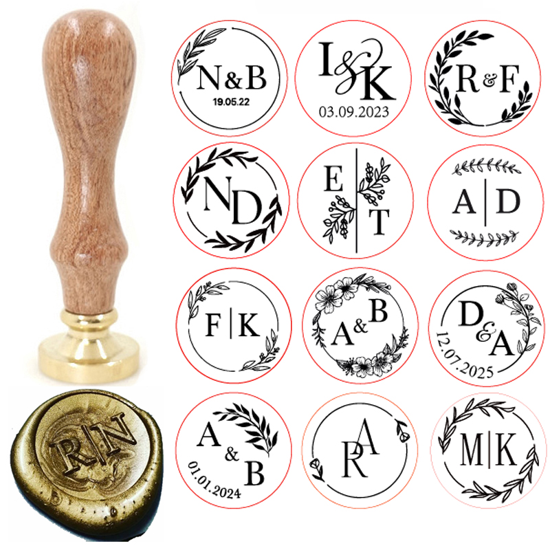 Custom brass wax seal Stamp wi - Wax Seal Stamp Set avaliação e preço