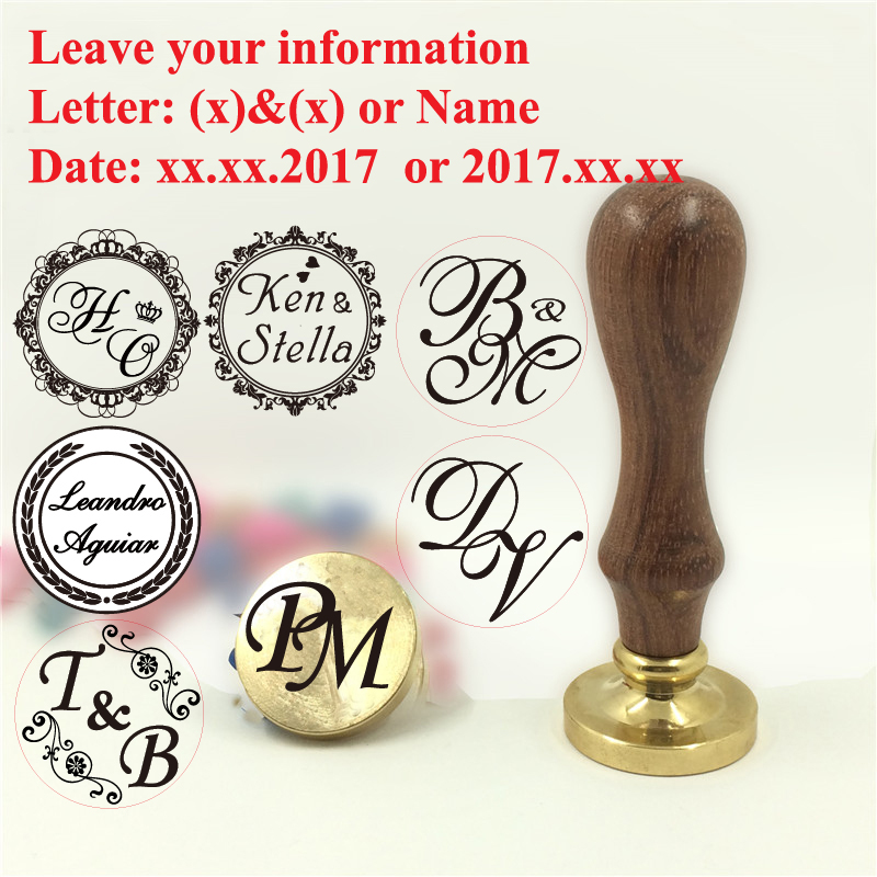 Custom brass wax seal Stamp wi - Wax Seal Stamp Set avaliação e preço