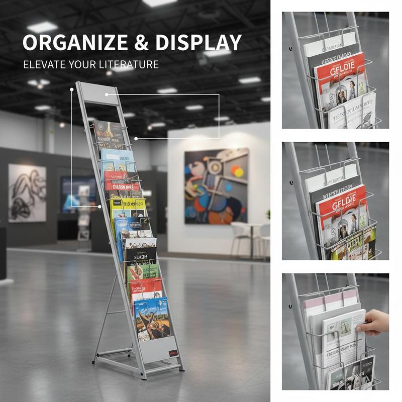 Brochure Display Rack, 10 Pock - Magazine Holder Rack avaliação e preço