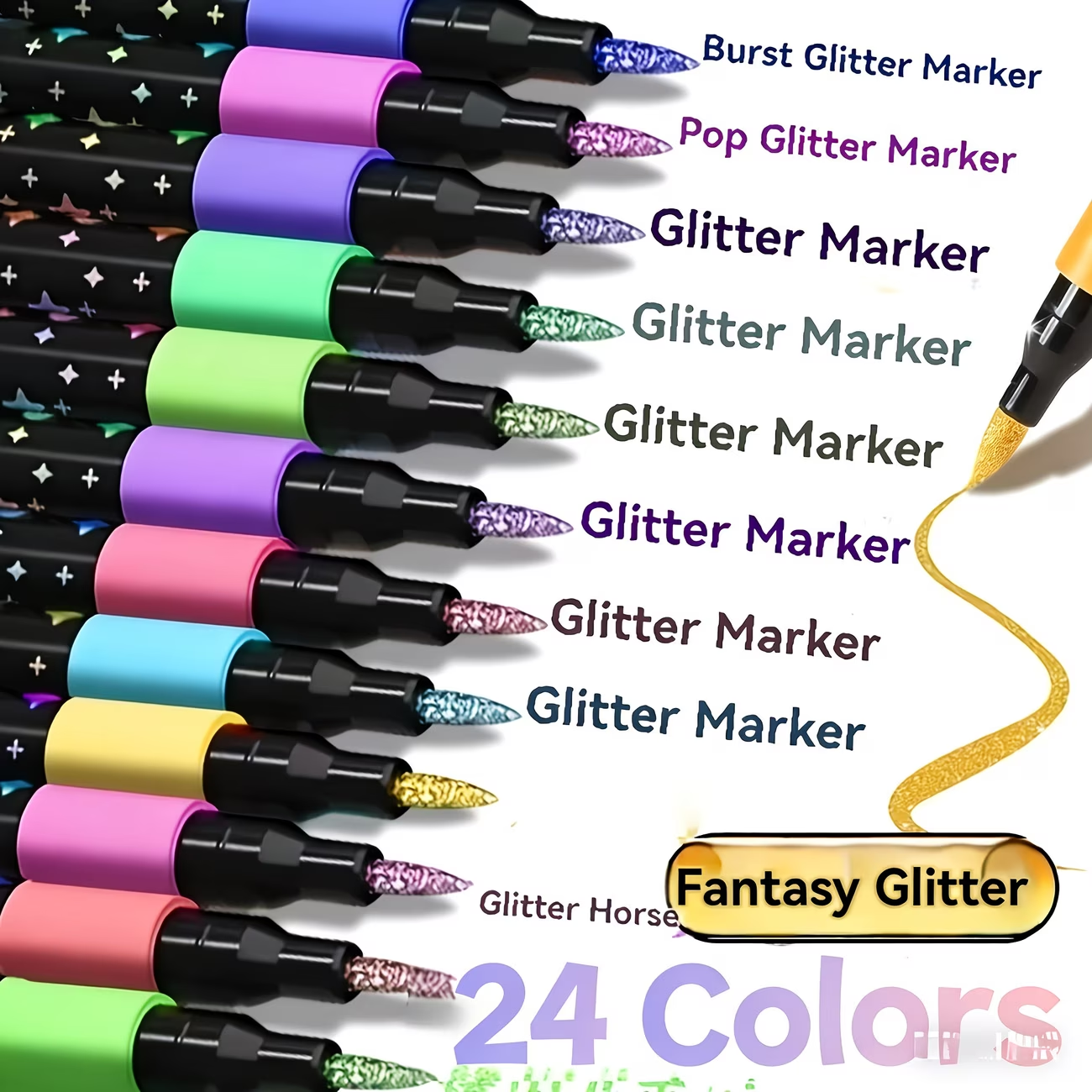 24 Colors Double Head Glitter  - Correction Pen Fine avaliação e preço