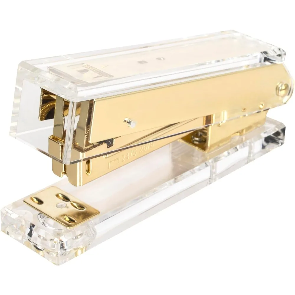 Compact Clear Acrylic Gold Sta - Stapler Half Strip avaliação e preço