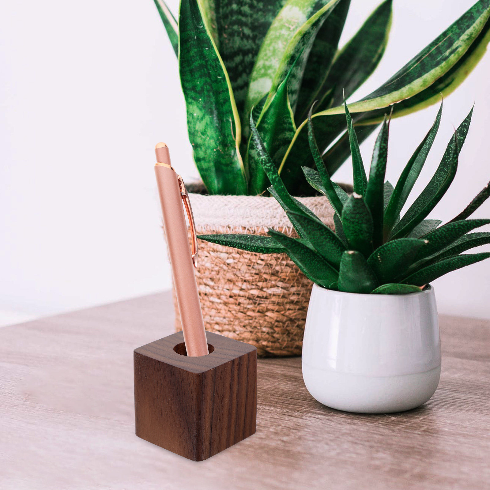 Single Wood Pen Holder Walnut  - Pen Rest Single avaliação e preço