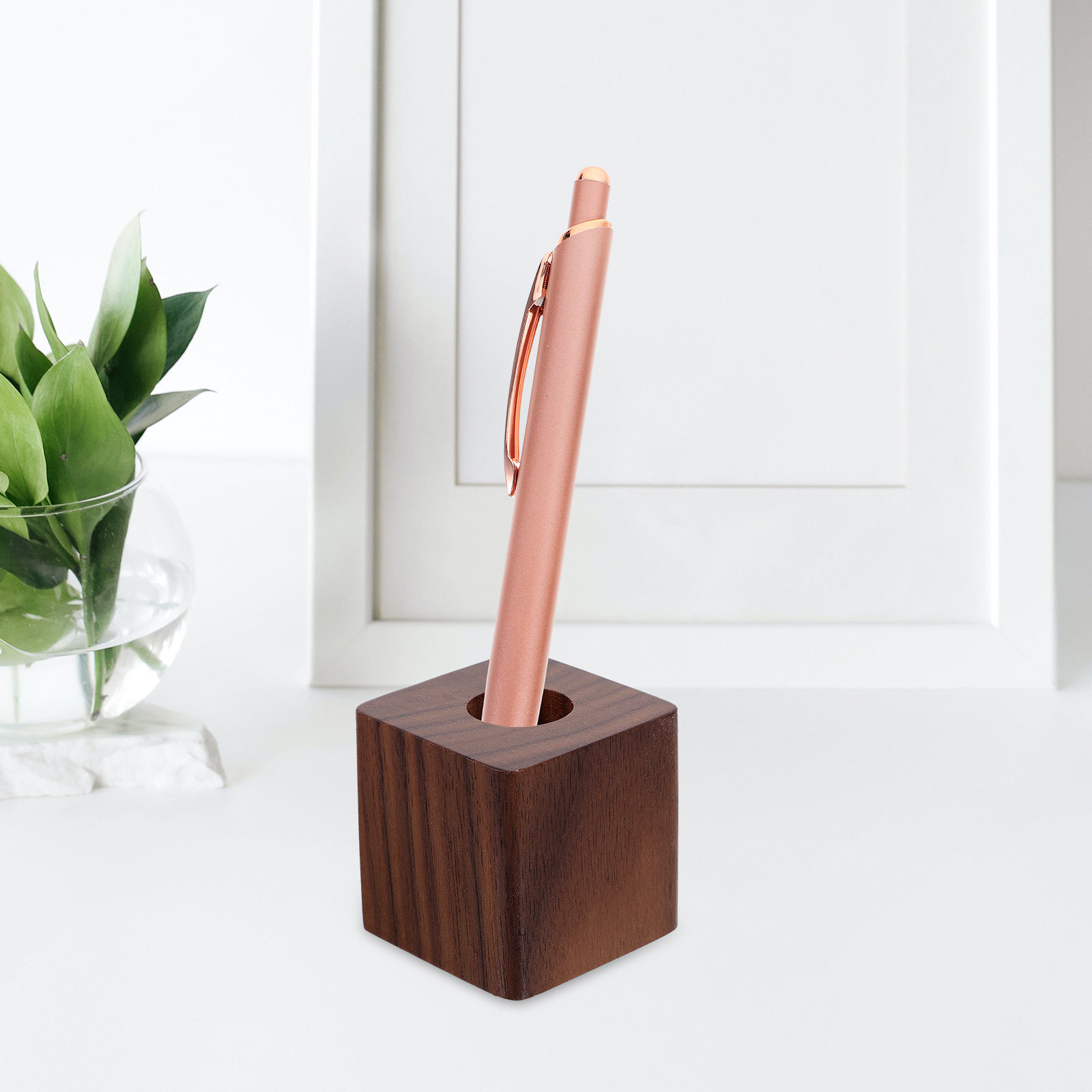 Single Wood Pen Holder Walnut  - Pen Rest Single avaliação e preço