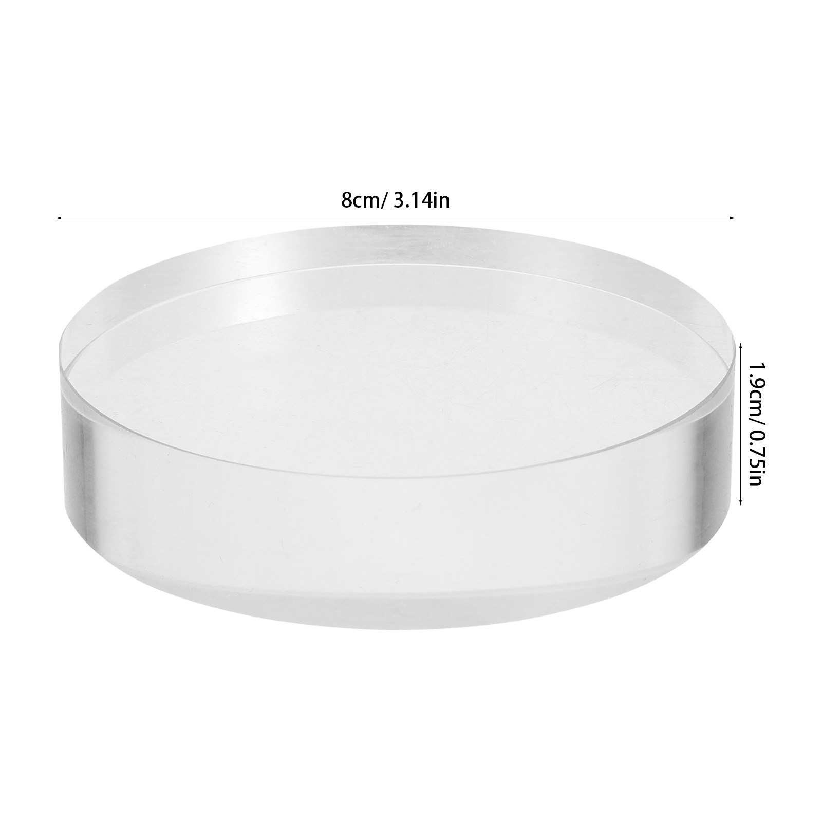 2Pcs Clear Round Crystal Glass - Book Weight Glass avaliação e preço