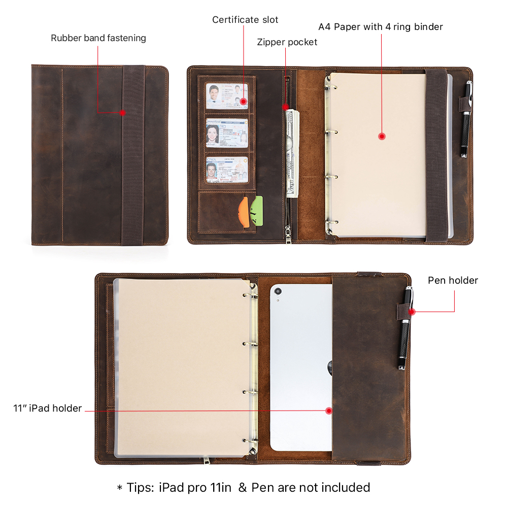 Luxury Retro Business A4 Noteb - Binder A4 Lever avaliação e preço