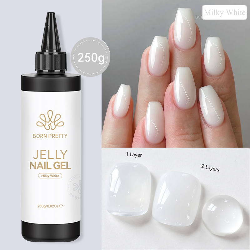 BORN PRETTY 250g Jelly Milky W - Gel Refill Pack avaliação e preço