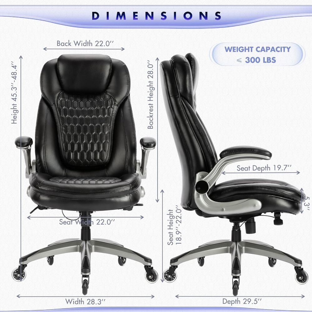 Ergonomic High-Back Leather De - Leather Desk Pad avaliação e preço