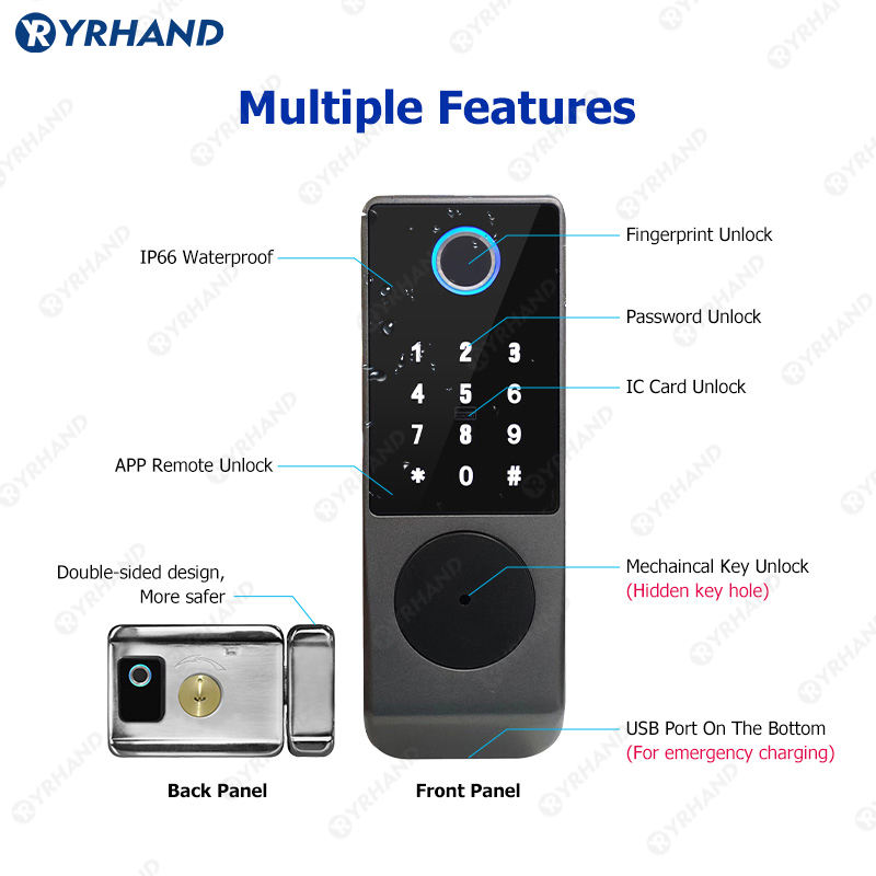 Tuya Smart lock Waterproof Wif - Letter Opener Brass avaliação e preço