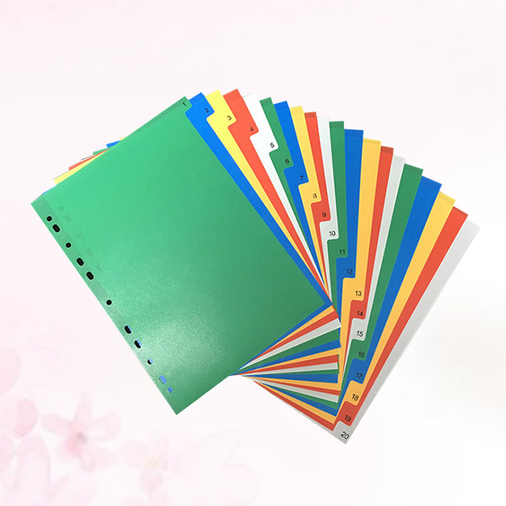 40Pcs A4 Multi-Color Insertabl - Tab Divider A4 avaliação e preço