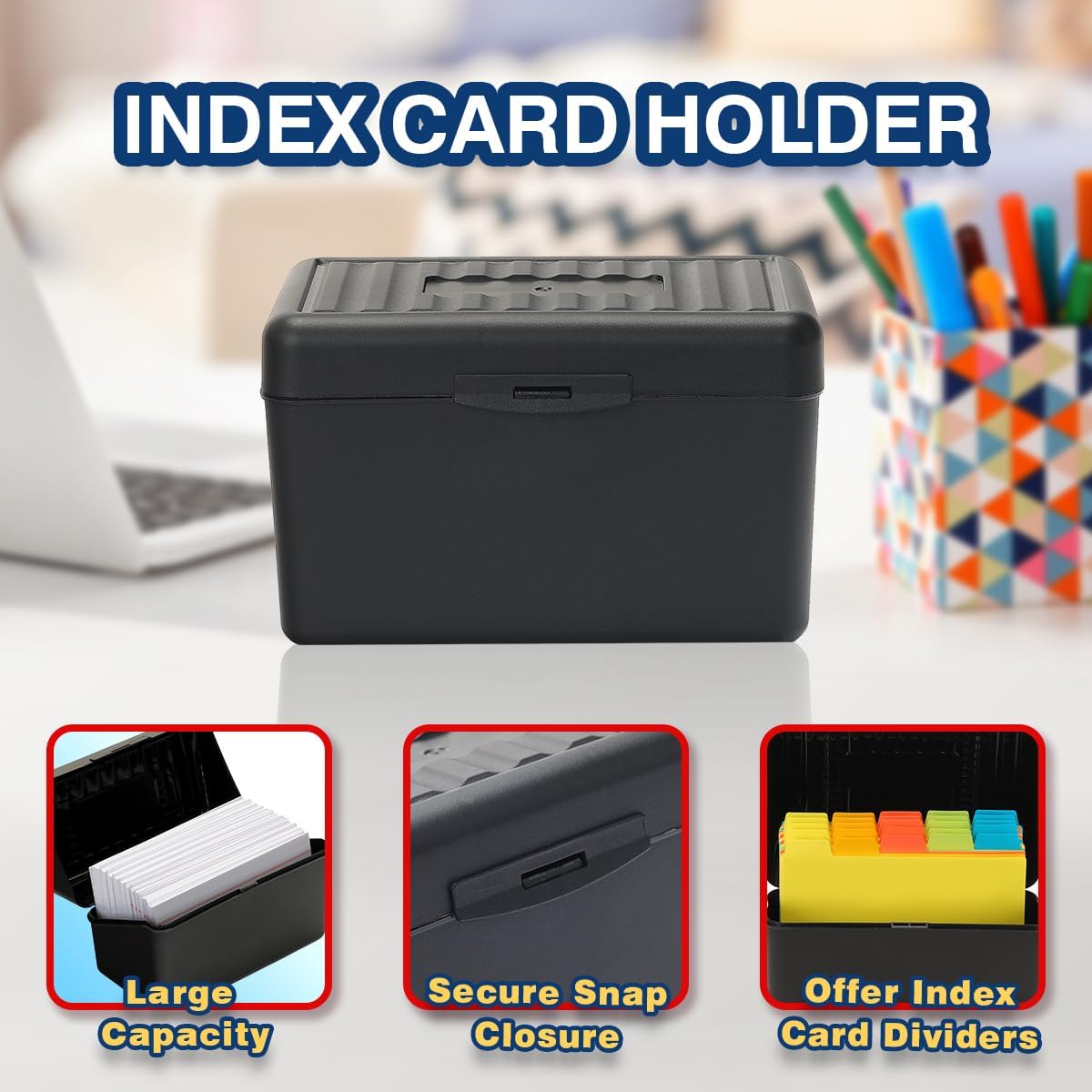 4x6 Inch Index Card Holder wit - Index Card Holder avaliação e preço